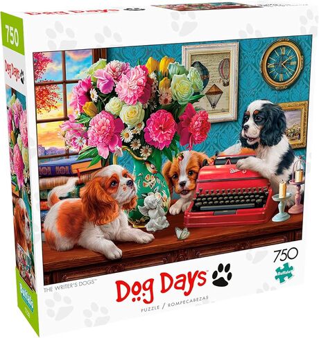 Buffalo Games - The Writer's Dogs - 750 Piece Jigsaw Puzzle for Adults Challenging Puzzle Perfect for Game Nights - 750 Piece Finished Size is 24.00 x 18.00 in Saudi Arabia