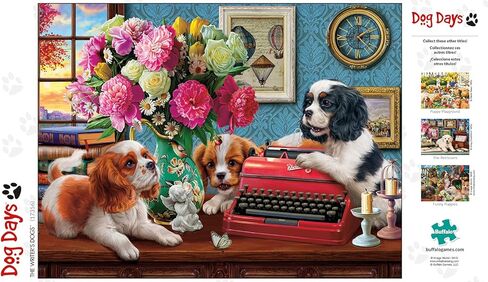 Buffalo Games - The Writer's Dogs - 750 Piece Jigsaw Puzzle for Adults Challenging Puzzle Perfect for Game Nights - 750 Piece Finished Size is 24.00 x 18.00 in Saudi Arabia