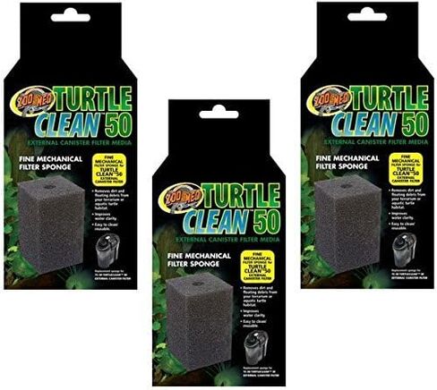 Zoo Med (3 عبوات) Turtle Clean 50 و70 علبة خارجية مرشحات إسفنجات ميكانيكية دقيقة in Saudi Arabia