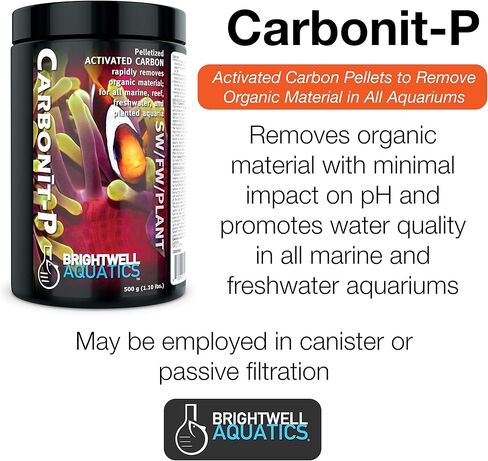 Brightwell Aquatics Carbonit-P - وسائط فلتر الكربون المنشط لأحواض الأسماك البحرية والمياه العذبة، 500 جرام (CRBP500) in Saudi Arabia