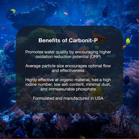 Brightwell Aquatics Carbonit-P - وسائط فلتر الكربون المنشط لأحواض الأسماك البحرية والمياه العذبة، 500 جرام (CRBP500) in Saudi Arabia