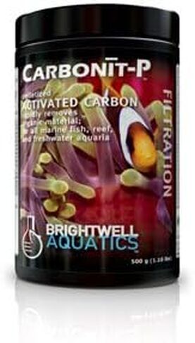 Brightwell Aquatics Carbonit-P - وسائط فلتر الكربون المنشط لأحواض الأسماك البحرية والمياه العذبة، 500 جرام (CRBP500) in Saudi Arabia
