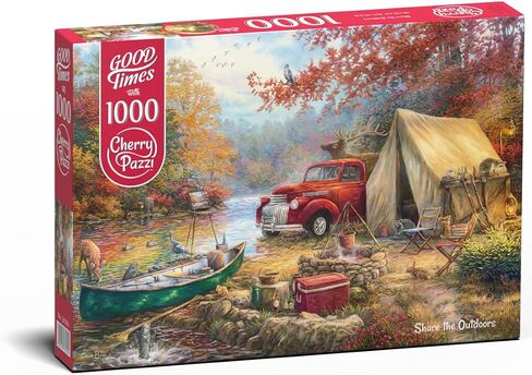 لغز CherryPazzi Share The Outdoors - أحجية الصور المقطوعة الفاخرة المكونة من 1000 قطعة للبالغين والمراهقين بألوان زاهية، هدية فريدة من نوعها للفن الحديث، ألغاز تحدي 1000 قطعة 27.6 بوصة × 19.7 بوصة in Saudi Arabia