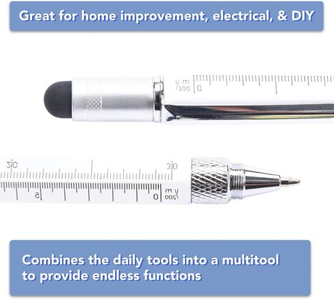 Multitool Construction Pen Gifts and Stocking Stuffers for Men - Engineering Gadget Tools for Electrician, Architect, and Construction Worker - Multi-Use with Pencil and Level Ruler in Saudi Arabia