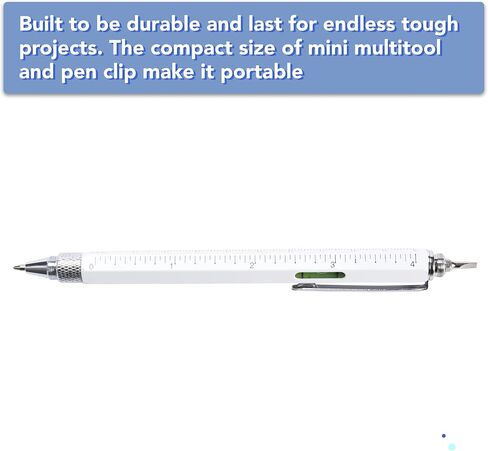 Multitool Construction Pen Gifts and Stocking Stuffers for Men - Engineering Gadget Tools for Electrician, Architect, and Construction Worker - Multi-Use with Pencil and Level Ruler in Saudi Arabia