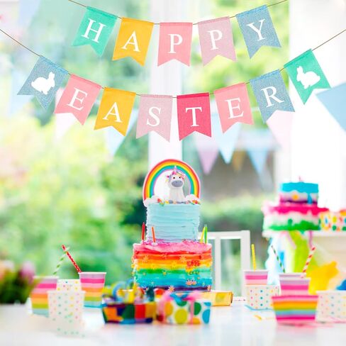 شعر عيد الفصح السعيد، راية بيضة دجاج عيد الفصح، راية أرنب عيد الفصح السعيد، راية عيد الفصح، إكليل لتزيين عيد الفصح، مستلزمات الحفلات التي تحمل عنوان الربيع، يوم عيد الفصح السعيد لمدفأة الوشاح (قطعتان) in Kuwait