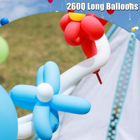 FUTUREPLUSX 100PCS 260 Balloons, Multicolor Animal Balloons Long Skinny Twisting Magic Latex Balloons for Balloon Arch Animal Shape Modeling Carnivals Wedding Birthday Party Decorations in Saudi Arabia