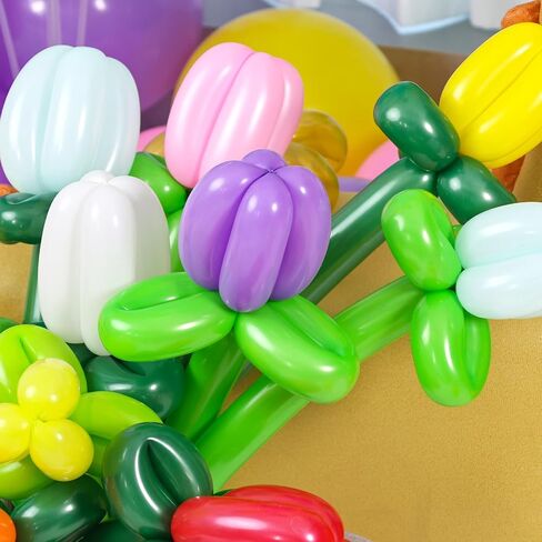 FUTUREPLUSX 100PCS 260 Balloons, Multicolor Animal Balloons Long Skinny Twisting Magic Latex Balloons for Balloon Arch Animal Shape Modeling Carnivals Wedding Birthday Party Decorations in Saudi Arabia