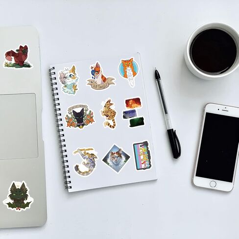 62 قطعة من ملصقات المحاربين والقطط فروي كتاب جرافيتي مقاوم للماء من الفينيل ملصقات لاصقة للأطفال والمراهقين لحفلات أعياد الميلاد ومستلزمات الديكور لزجاجات المياه وحقيبة الكمبيوتر المحمول والسيارة والدراجة النارية in Kuwait