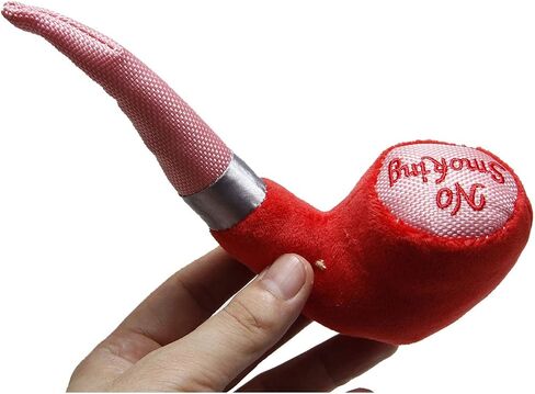 Dog Toys Squeaky Plush Toy Dog Chew Toy Dog Molar Teeth Cleaning Interactive Soft Dog Stuffed Toy Tobacco Pipe Pattern Durable Dog Chew Toys Cute Soft Pet Toy for Small Medium Size Dogs in Saudi Arabia