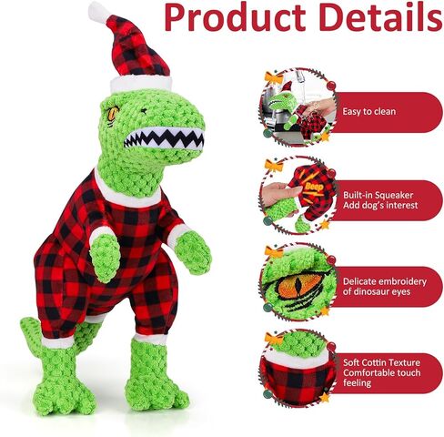 ألعاب الكلب لعيد الميلاد من Askshy/ألعاب الجراء/ألعاب الكلاب للكلاب الكبيرة/ألعاب التسنين للكلاب/ألعاب الكلاب التي تصدر صوت صرير/هدية ألعاب عيد الميلاد للكلاب in Kuwait