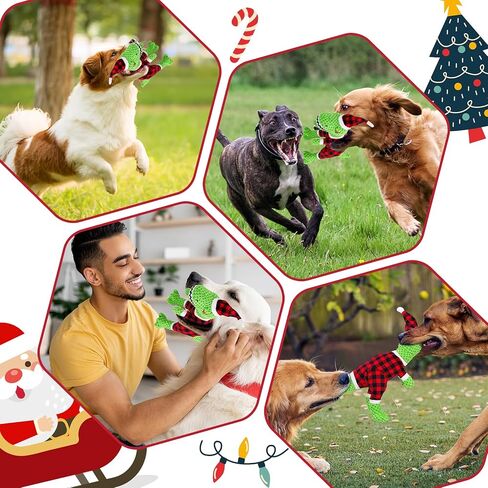 ألعاب الكلب لعيد الميلاد من Askshy/ألعاب الجراء/ألعاب الكلاب للكلاب الكبيرة/ألعاب التسنين للكلاب/ألعاب الكلاب التي تصدر صوت صرير/هدية ألعاب عيد الميلاد للكلاب in Kuwait