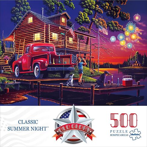 Buffalo Games - Classic Summer Night - 500 Piece Jigsaw Puzzle for Adults Challenging Puzzle Perfect for Game Nights - 500 Piece Finished Size is 21.25 x 15.00 in Saudi Arabia