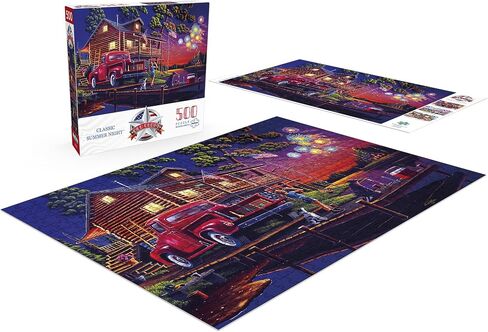 Buffalo Games - Classic Summer Night - 500 Piece Jigsaw Puzzle for Adults Challenging Puzzle Perfect for Game Nights - 500 Piece Finished Size is 21.25 x 15.00 in Saudi Arabia