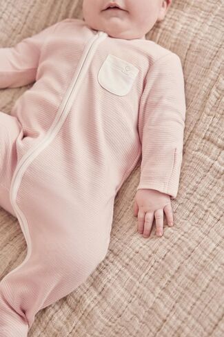 MORI Baby Unisex Clever Pajamas with Two Way Zip - Comfort Breathable Jumpsuit Footed Nightwear for Toddler Boys and Girls in Saudi Arabia