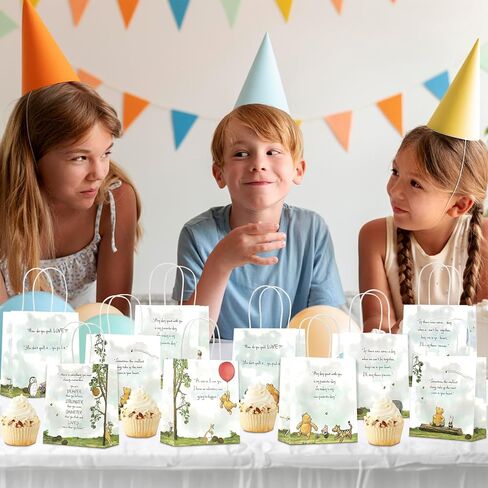 12 قطعة من أكياس الهدايا الكرتونية للحفلات من kasjde، زينة حفلات الرسوم المتحركة، أكياس الحلوى، أكياس الهدايا مع مقابض، أكياس الوجبات الخفيفة، لوازم حفلات أعياد الميلاد للأطفال in Kuwait