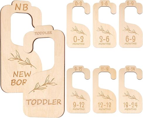 فواصل خزانة الأطفال من أبسوفين، 8 قطع فواصل خشبية مزدوجة لخزانة الأطفال، فواصل خزانة منظم خزانة الأطفال من حديثي الولادة إلى 24 شهرًا للفتيات والأولاد الصغار in Kuwait