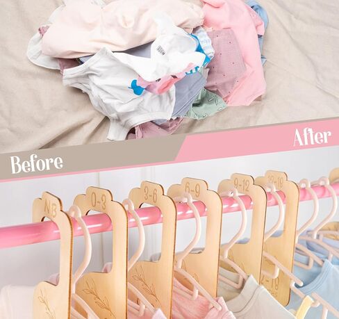 فواصل خزانة الأطفال من أبسوفين، 8 قطع فواصل خشبية مزدوجة لخزانة الأطفال، فواصل خزانة منظم خزانة الأطفال من حديثي الولادة إلى 24 شهرًا للفتيات والأولاد الصغار in Kuwait