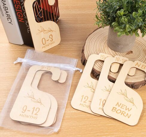 فواصل خزانة الأطفال من أبسوفين، 8 قطع فواصل خشبية مزدوجة لخزانة الأطفال، فواصل خزانة منظم خزانة الأطفال من حديثي الولادة إلى 24 شهرًا للفتيات والأولاد الصغار in Kuwait