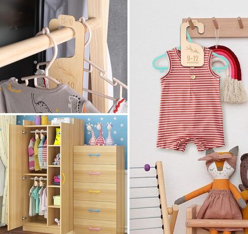 فواصل خزانة الأطفال من أبسوفين، 8 قطع فواصل خشبية مزدوجة لخزانة الأطفال، فواصل خزانة منظم خزانة الأطفال من حديثي الولادة إلى 24 شهرًا للفتيات والأولاد الصغار in Kuwait