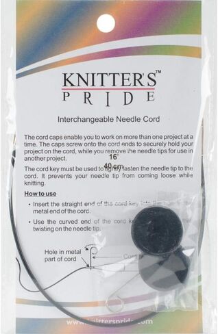 أسلاك Knitter's Pride قابلة للتبديل مقاس 8 بوصات (16 بوصة مع أطراف)، موصلات سوداء ومطلية بالذهب in Saudi Arabia