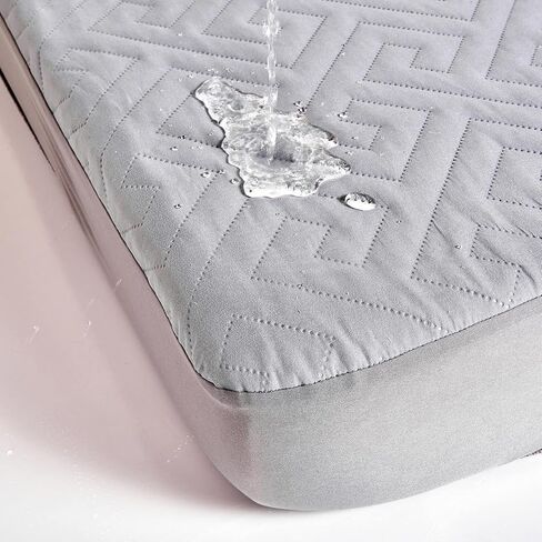 غطاء سرير مبطن مقاوم للماء للكلاب، سرير إسفنجي ذو ذاكرة للكلاب، قابل لإعادة الاستخدام، وسادة بديلة قابلة للغسل، واقي مرتبة لسرير الحيوانات الأليفة مع دعم مضاد للانزلاق، رمادي 27 × 36 × 5 in Kuwait