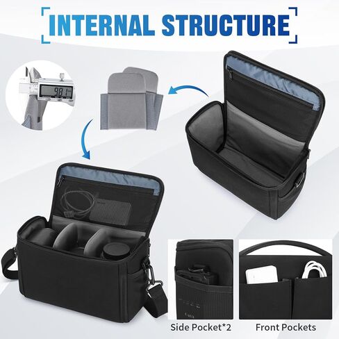 BAIGIO Water Resistant Camera Case bag, Camera Insert Bag, Foldable Camera Inner Case Bag, Professional for DSLR/SLR Mirrorless Camera Bag Compatible with Sony Canon & Nikon in Kuwait