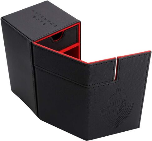 Card Guardian - Premium 100 Card Deck Box with Dice Compartment for Trading Card Games TCG (Black) Compatible with Magic the gathering (MTG), Commander Deck, Yugioh Deck Box, Sports Cards Binder in Kuwait