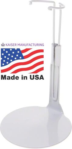 حامل الدمى كايزر 1101 - حامل الدمى الأبيض الصغير للدمى وشخصيات الأكشن من 5 إلى 6 بوصات، 3 عبوات in Kuwait