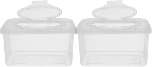 SEWACC 2pcs Baby Wipes Dispenser Wipe Holder for Baby and Adult Refillable Wipe Container Baby Wipes Case for Bathroom Keeps Wipes Fresh in Saudi Arabia