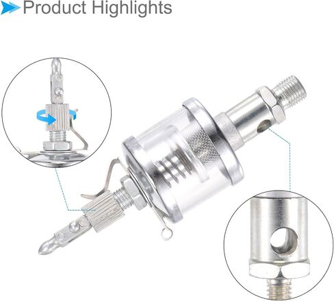 Needle Valve Type Oil Cup, | M8x1 Thread 16ml | Carbon Steel Plating Oil Dispenser Lathe Machine Power Accessories - (Applications: for Industrial Lubrication), 1-Piece in Saudi Arabia
