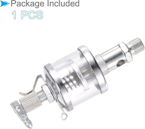 Needle Valve Type Oil Cup, | M8x1 Thread 16ml | Carbon Steel Plating Oil Dispenser Lathe Machine Power Accessories - (Applications: for Industrial Lubrication), 1-Piece in Saudi Arabia