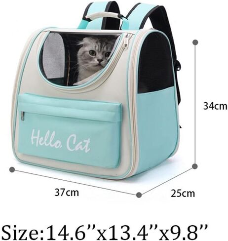 Fat Cat Carrier Backpack for Small Dogs, YUOCT Foldable Padded Back Support Puppy Pet Rucksack Carrier for Hiking, Walking, Cycling, Outdoor, Hospitable, in Car Up to 8KG (Purple) in Saudi Arabia