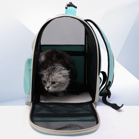 Fat Cat Carrier Backpack for Small Dogs, YUOCT Foldable Padded Back Support Puppy Pet Rucksack Carrier for Hiking, Walking, Cycling, Outdoor, Hospitable, in Car Up to 8KG (Purple) in Saudi Arabia