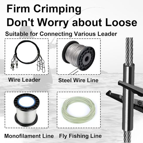 Copper Barrel Crimp Sleeves, Single/Double Barrel Fishing Line Crimping Loop Sleeve, Copper Tube for Fishing Tackle Leader Rigging in Saudi Arabia