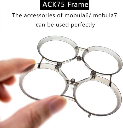 طقم إطارات ACK75 75 مم FPV إطار صغير بدون فرشاة لأجزاء 1S 2S FPV Whoop Drone Quadcopter DIY (رمادي شفاف) in Kuwait
