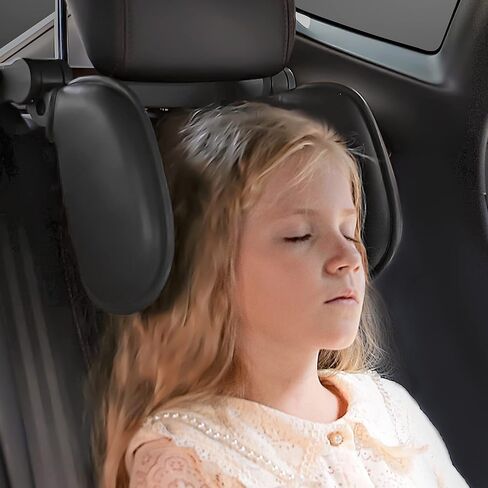 SanLead Car Headrest Pillow Detachable, U Shaped Road Pal Headrest Black Head Neck Support, 180 Degree Adjustable Car Seat Head Neck Support in Saudi Arabia