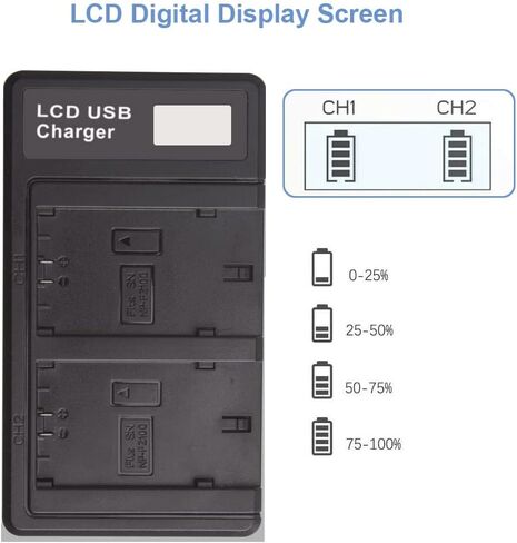 استبدال بطارية NP-FZ100 لكاميرات Sony A7 IV، A7 III، A7R III، A7R IV، A7S III، FX30، A6600، A9، A9 II، 2 حزمة 7.2 فولت 2280 مللي أمبير، مع شاحن بطارية بشاشة LED مزدوجة in Kuwait