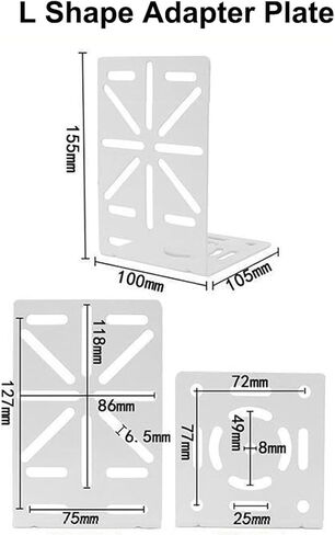 L Security Camera Mount Bracket, Adjustable Universal Camera Wall Mounting Bracket for CCTV Surveillance Cameras/IP Cameras/Dome Camera with J Shape Mount (L-Shapped Mount) in Kuwait