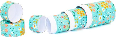 Fozy Buds Floral Round Gift Boxes With Lids, Set of 3 Gift Box, Assorted Sizes Nesting Gift Boxes for Presents Birthday Bridesmaid Wedding Valentines Christmas Part, Paperboard Storage Tubes in Saudi Arabia