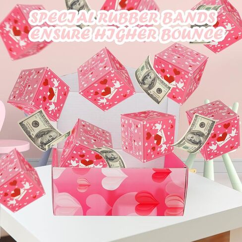 Surprise Gift Box Explosion for Money, Unique Folding Bouncing Red Envelope Gift Box, Creative Pop up Explosion Gift Boxes, Explosion Gift Box for Valentine, Proposal, Birthday, Anniversary in Saudi Arabia