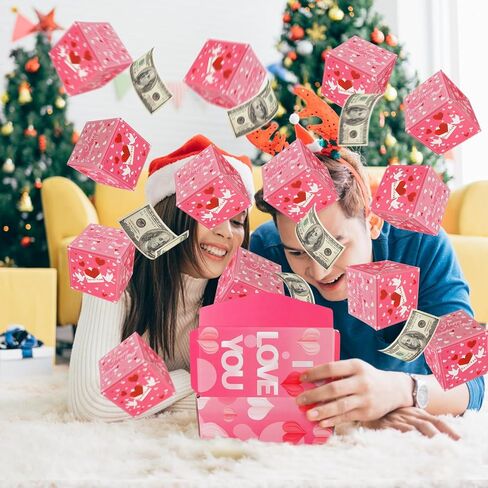 Surprise Gift Box Explosion for Money, Unique Folding Bouncing Red Envelope Gift Box, Creative Pop up Explosion Gift Boxes, Explosion Gift Box for Valentine, Proposal, Birthday, Anniversary in Saudi Arabia