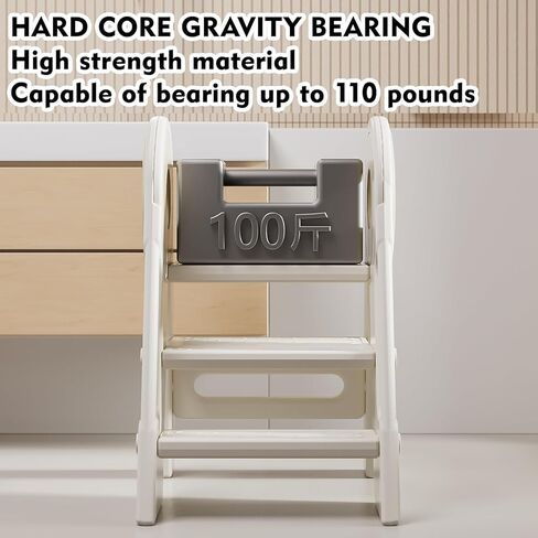 Step Stool for Kids Toddler, Adjustable 3 Folding, Learning Helper Stool for Bathroom Sink Toilet Potty Kitchen Counter with Handles and Non-Slip Pads(Blue) in Kuwait