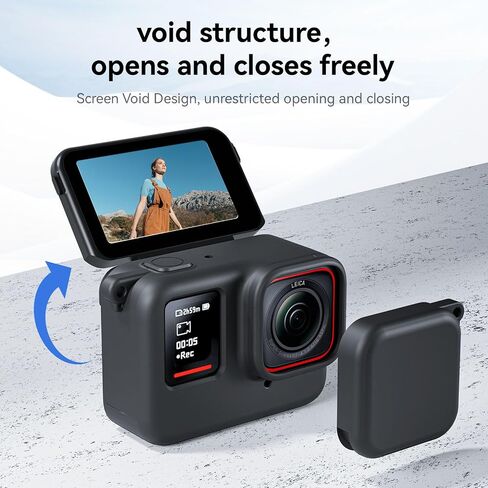 TELESIN Silicone Case Frame Housing Cage Protective Sleeve with Lens Cover Cap for Insta360 Ace Pro Insta 360 Camera Mount Accessories (for Insta360 Ace Pro) in Saudi Arabia