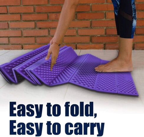VGEBY1 Outdoor Foam Camping Mat, Outdoor Camping Mat Easy Folding Beach Tent Sleeping Pad Waterproof Mattress for Travelling Camping Hiking(Purple) in Saudi Arabia