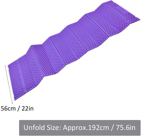 VGEBY1 Outdoor Foam Camping Mat, Outdoor Camping Mat Easy Folding Beach Tent Sleeping Pad Waterproof Mattress for Travelling Camping Hiking(Purple) in Saudi Arabia