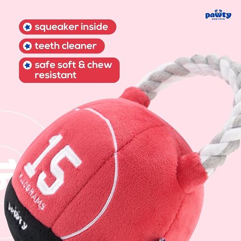 لعبة الكلب التفاعلية Kettlebell - لعبة محاكاة ساخرة لطيفة من القطيفة - جلب وشد الحبل - لعبة مضغ محاكاة ساخرة - هدايا لطيفة للكلاب لعيد ميلاد الكلب المفضل in Kuwait
