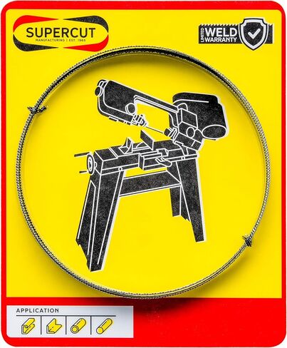 Supercut Band Saw Blade 64 1/2 بوصة × 1/2 بوصة × .025 بوصة، 24 TPI شفرة ثنائية المعدن لقطع الفولاذ الطري والفولاذ المقاوم للصدأ ومواد الأغراض العامة in Saudi Arabia