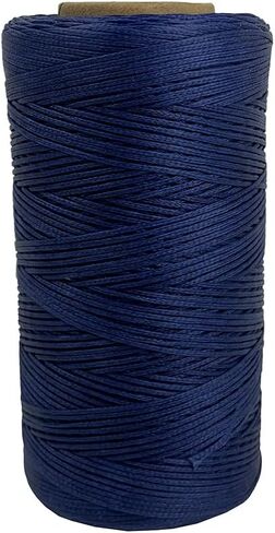 284yrd الأزرق شقة ثوب مشمع 150D 1 مللي متر الجلود الخياطة ثوب مشمع للجلود DIY تجليد الكتب الأحذية إصلاح المشاريع الجلدية الحرفية DIY in Kuwait