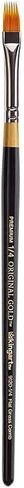 KINGART B-031 Premium 3 pc. Original Gold 9120 Series RAKE Comb Artist Brush Set, Synthetic Golden Taklon Hair for Acrylic, Oil, Watercolor and Gouache Paint, Short Handle, 3 Sizes: 1/8", 1/4", 1/2" in Saudi Arabia